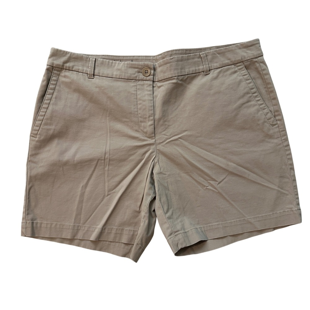 Talbots Weekend Shorts Khaki Beige Casual Everyday Womens Size Petite 12